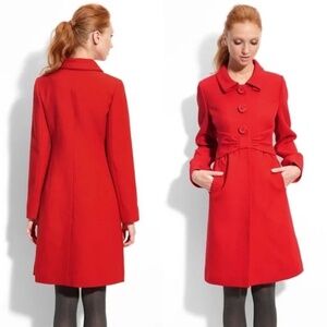 Kate Spade Ela Coat w/Bow (Red - Size 6)